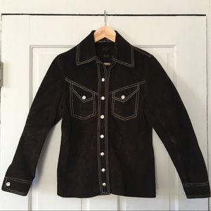 Vintage Women’s Suede Trucker Jacket